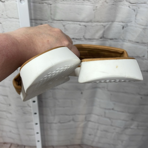 Mila Paoli leather tan slide leather sock size 9 sandal - Picture 7 of 7